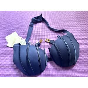 $355 La Perla Blue Halter Bikini Swim Top Womens Size 6 Underwire Padded New